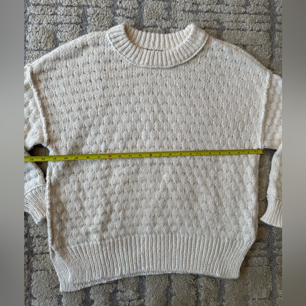 Cozy Cream Aerie Cotton Blend Sweater - Picture 12 of 15